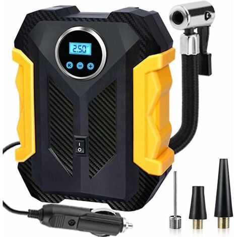 gonfleur De Pneu Numrique, Compresseur D'air Portable Avec Lumire Led, Gonfleur De Pneu De Voiture Rapide 12v 150psi Avec 3 Adaptateurs De Buse, P (1/5)