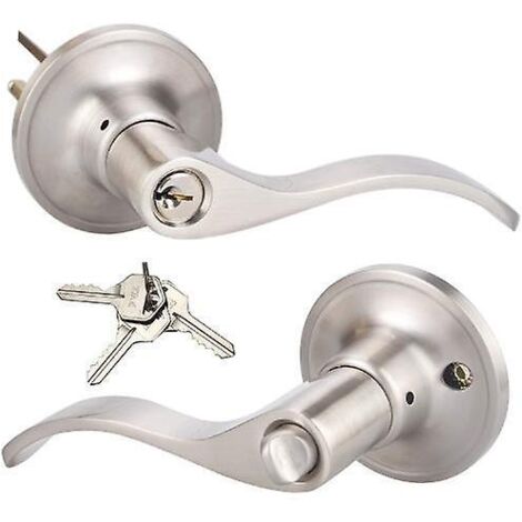 serrure Poigne Robuste Poigne De Porte En Alliage De Zinc Serrure De Porte Salle De Bain Accs Toilette (1/4)