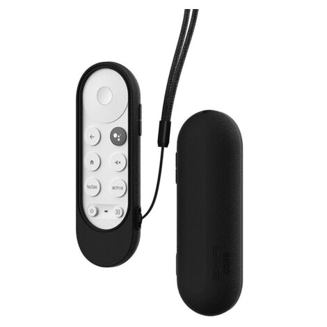 noir-housse Coque En Silicone Pour 2020 Tv Tlcommande Vocale, Antidrapage, Antisismique, Lavable, Etui De Protection Pour Google Tlcommande (1/5)