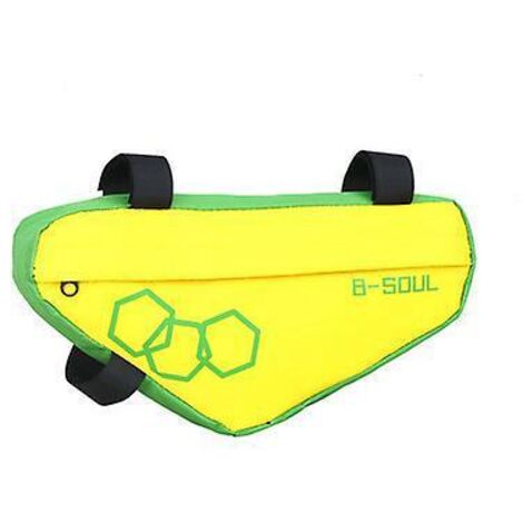 bike Top Tube Bag (yellow Green) Bike Bag Frame Bike Accessories Bike Tool Bag Bike Triangle Bag Top Tube Bag Bike Cell Phone Bag Mountain Bike Ba (1/5)