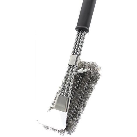 brosse Barbecue,brosse Nettoyage Barbecue Avec Grattoir, Poigne Extra Longue, Poils Acier Inoxydable,accessoire Barbecue,pour Grille De Barbecue,g (1/5)