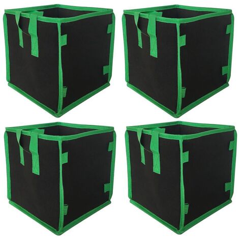 lot De 5 Sacs De Culture Carrs De 5 Gallons (19 Litres), Pots De Fleurs En Tissu Non Tiss Pais Avec Poignes Vertes, Sacs De Culture De Plantes Rob (1/5)