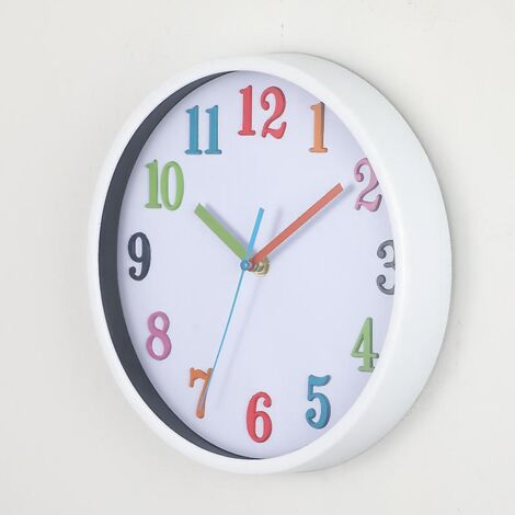 25cm- Horloge Murale Numrique Tridimensionnelle Colore Horloge De Salon De Dessin Anim (1/5)