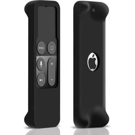 noir-tui De Protection En Silicone Pour Tlcommande Apple Tv 4k / 4 Gen Remote Case Housse Coque De Protection Pour Apple Tv 4me Et 5me Gnration Tl (1/5)