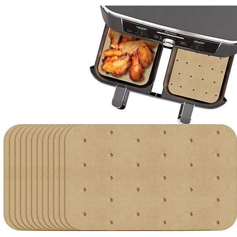 100 Feuilles De 1420.5cm De Papier Vapeur Pour Friteuse, Papier Vapeur Carr, Papier Perfor Pour Friteuse, Papier Antiadhsif Jetable Pour Barbecue (1/5)