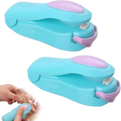 lot De 2 Mini Soudeuse Sac Plastique,scelleuse Sac Plastique Portable,mini Thermoscelleuse Pour Le Stockage Des Aliments,machine Thermoscellage Po (1/5)