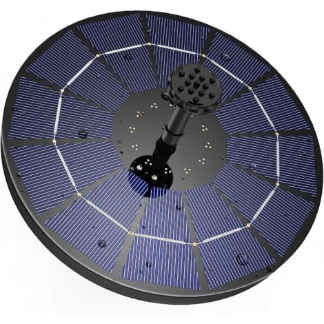 fontaine Solaire Extrieur Flottante 3.5w, Pompe Bassin Solaire Avec Batterie Et 6 Buses, Pour Bain D'oiseaux Aquarium Jardin Fontaine