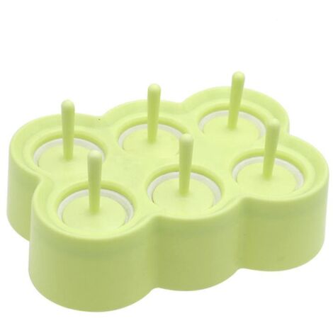 vert-rectangulaire 6 Moules Glace En Silicone Enfants Diy Mini Moules Popsicle Modles De Popsicle Maison Btonnets Boules De Glace Grilles Glace (1/5)