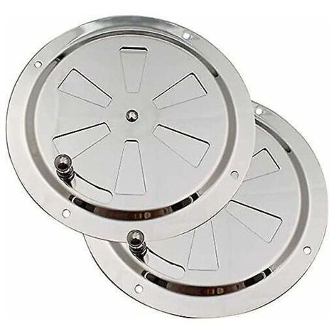 2 Pices Grille De Ventilation Ronde, Grille D'aration 125 Mm En Acier Inoxydable Conduit Moustiquaire Grille D'vacuation Air Entrant Air Evacu Ven (1/5)