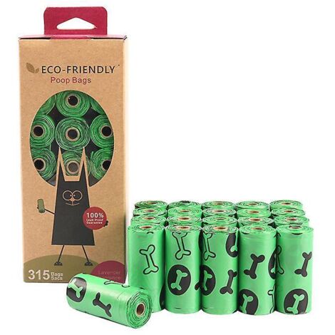 21 Rouleaux De Sacs Dchets Biodgradables Pour Animaux De Compagnie - Verts, Pais Et Durables Sacs Dchets Impermables Pour Chiens, Sacs De Ramass (1/5)