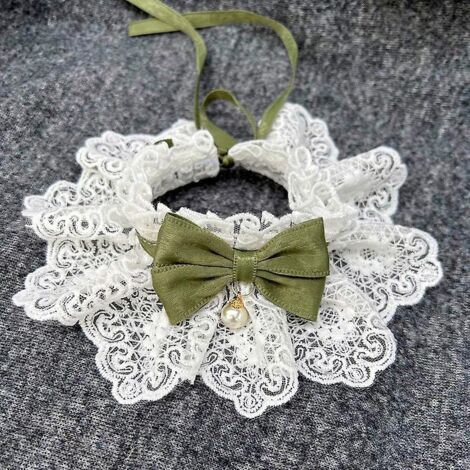 (vert)petit Bavoir Broderie Triangle Vtements La Mode Costume Avec Rglable Scraft Bavoirs Pour Animaux De Compagnie Chiens Accessoires Classique (1/3)