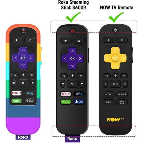 coque De Protection Pour Tlcommande Tv Now Tcl Roku 3600r/3800/3900 En Silicone Roku Express/premiere/voice Cover Housse De Tlcommande Universelle (1/4)