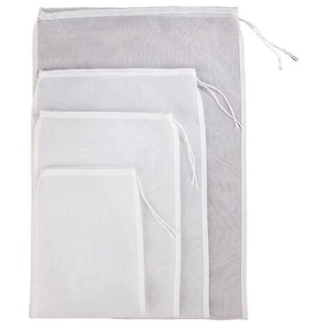 4pcs Grand Sac  Lait Vgtal Tamine Confiture Filtrants En Tissu Nylon Sac Brassage Biere Pour Laver Du Riz Brun Quinoa Passoire Alimentaire Fromage (1/5)