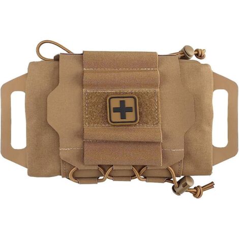 2516cm Pochette Tactique Militaire Molle Ceinture De Premiers Soins Rapide Pochette De Survie Systme En Deux Parties Porte-mdicaments En Rouleau (1/5)