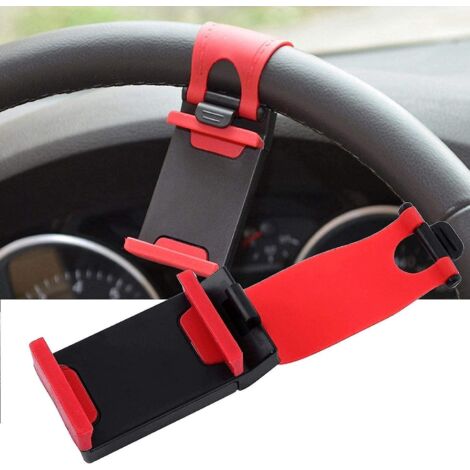 support Smartphone Universel Pour Volant De Voiture/kit Mains Libres Compatible Avec Iphone 13/12/11/x/8 Samsung S20/s10 Tous Tlphone Jusqu' Max 8 (1/5)
