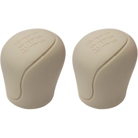 2pcs 6-speed Car Silicone Gear Shift Cover (beige), Rsistant L'usure Et Aux Rayures, Antidrapant (1/5)