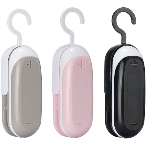 3 Pices (sans Batterie) Mini Bag Sealer, Scelleuse Thermique Mini Machine Sceller, 2 En 1 Scelleuse De Sacs Portable, Machine Sceller Portable, (1/5)