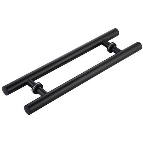 poigne De Porte Coulissante, Double Face En Forme De H, Poigne De Porte Battante Robuste, Noire Longueur 500 Mm Espacement Des Trous 300 Mm (1/5)