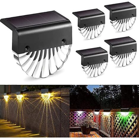 solaires Pour Jardin Extrieur Lampes, Solaire Impermable Pour La Dcoration De Jardin Lampes De Jardin Led 4pc Pour Terrasse, Et Escaliers, 2 Modes (1/5)