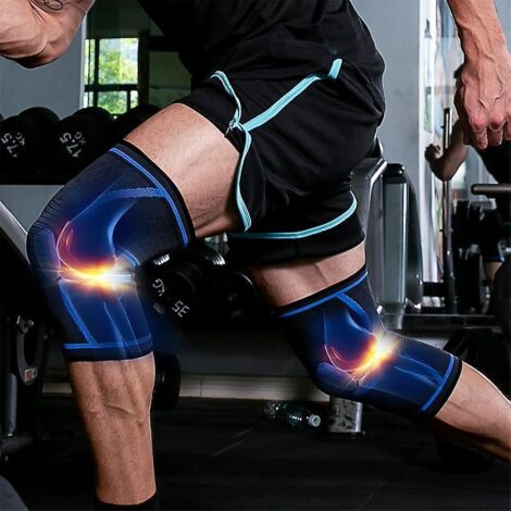 genouillre De Compression (1 Paire), Soulage Arthrite Et Douleurs Articulaires, Antidrapantes Sports De Athlte Support De Elastic Genou Manchon Po (1/5)