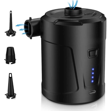 pompe Air Lectrique, Batterie Rechargeable 5000 Mah, Mini Pompe Air Lectrique Avec Buse D'air, Pompe Rapide Pour Bateaux Gonflables/matelas Gonf (1/5)