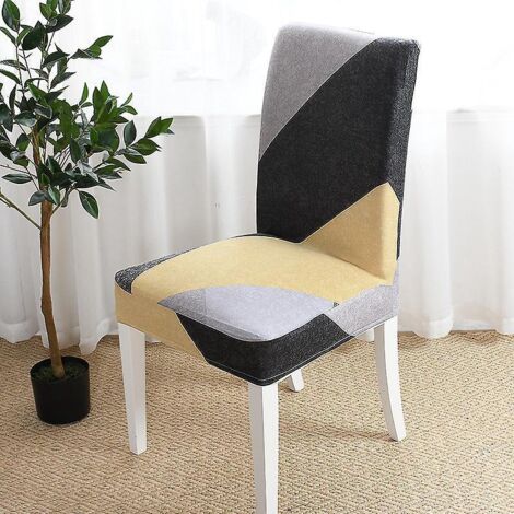 6 Pieces Housse De Chaise, Extensible Amovible Lavable Moderne Couverture De Chaise Pour Salle Manger Slipcover-dcoration Bouquet De Mariage, Hte (1/5)