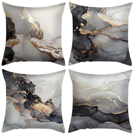 lot De 4 Housse De Coussin, Housse Coussin 45x45cm Housses De Coussin Taie D'oreiller Dcoratif Canap Pour Chambre, Canap, Chaise, Lit,jardin(textu (1/5)