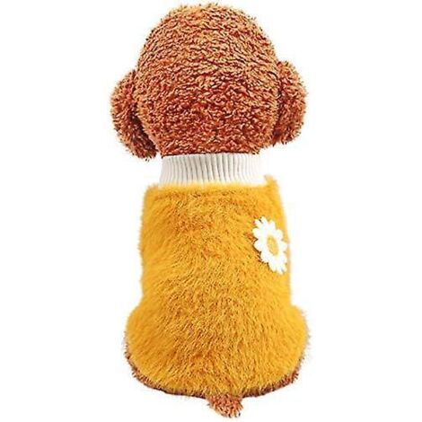(taille Jaune M) Pull Doux En Peluche Pour Chiens Et Chats (1/5)