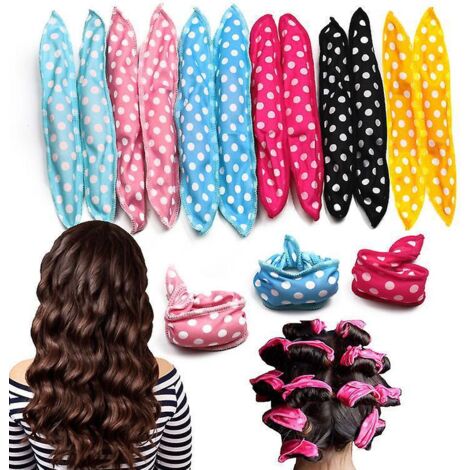30pcs , 6 Couleur 5pcs Bigoudis En Mousse Ponge Flexible, Pas De Bigoudis Pour Cheveux Chaud Magic Coussin Doux Rouleaux Soins Des Cheveux Di (1/5)