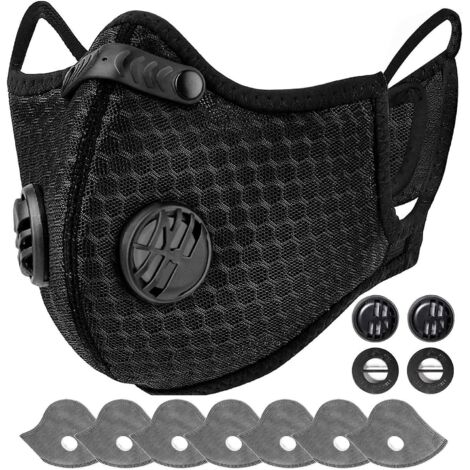 masque Anti-poussire Lavable Rutilisable Avec 7filtres Pour La Course Pied, Le Cyclisme, Les Activits De Plein Air (1/5)