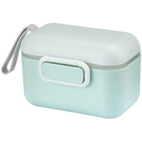 vert-doseur De Lait Bebe, 400ml Une Touche Boite Doseuse Lait Poudre, Boite Lait En Poudre Bebe, Avec Couvercle En Silicone Scell, Barre De Nivell (1/5)