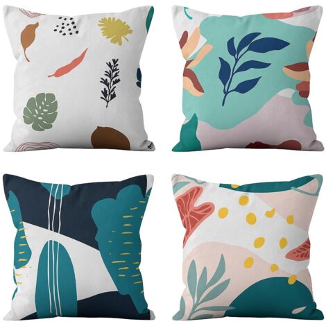 lot De 4 Housse De Coussin, Housse Coussin 45x45cm Housses De Coussin Taie D'oreiller Dcoratif Canap Pour Chambre, Canap, Chaise, Lit,jardin(les P (1/5)