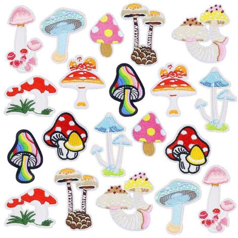 10 Pcs Patch Thermocollant, Autocollant De Patch Champignon Cactus Animal Applique Patches Broderie Dcoration Patches Pour Vtements Chapeau T-shir (1/5)