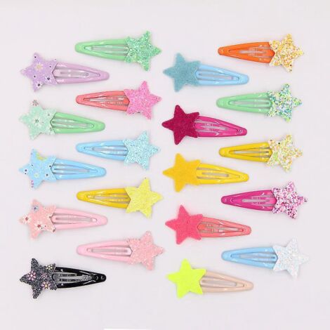 Pinces  Cheveux Stars, 20 Packs D'pingles  Cheveux , Pinces  Cheveux Mignonnes Pour Bbs, Filles, Ados Et Enfants (1/5)