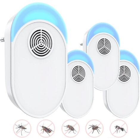 anti Moustique Ultrason Prise, Ultrason Souris Mouche 4 Paquets, Appareil Repulsif Souris Efficace Pour Repousser Les Rats, Les Araignes, Les Mous (1/5)