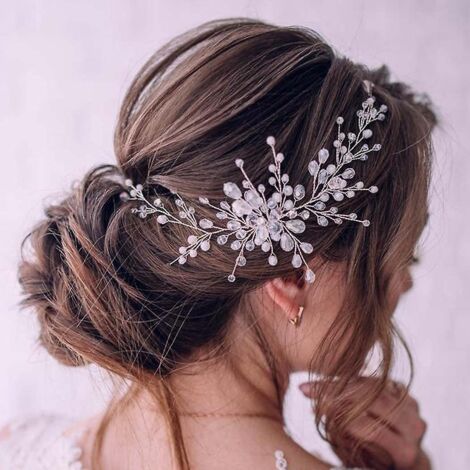 mariage Cristal Cheveux Vignes Fleur Feuille Headpieces Accessoires De Cheveux De Mariage Pour La Marie2