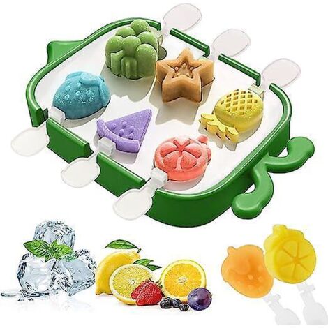 (vert) Moules  Popsicle, Mini Moules  Popsicle En Silicone Sans Bpa, Moules  Popsicle Avec Btons Rutilisables  Libration Facile - Moules  Popsicle (1/5)