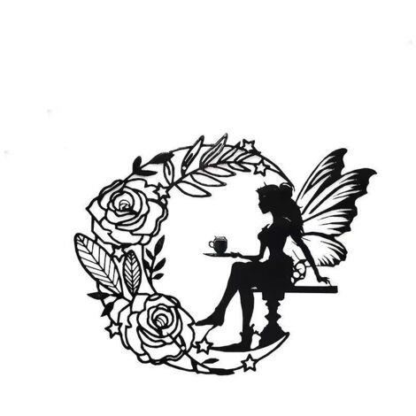 fe Papilloh Ornements De Jardin En Mtal Pour Cltures, Dcorations D'extrieur Et De Maison, Dcoration De Jardin, Sculptures, Silhouettes En Fonte, (1/5)