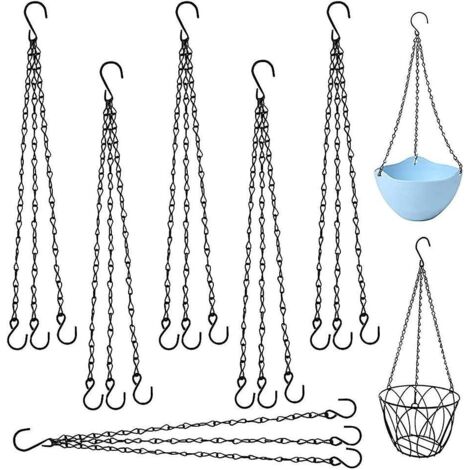 6 Chanes De Suspension, Suspensions De Plantes, Accessoires De Jardin En Marbre Noir, Chanes De Suspension De Remplacement Pour Jardinires En Marb (1/5)