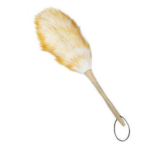 petit Plumeau, Chiffon En Laine Douce, Chiffon En Microfibre Antistatique Avec Poigne En Bois, Adapt Au Nettoyage De La Poussire De Livre De Burea (1/5)