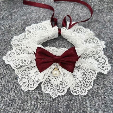 (rouge)petit Bavoir Broderie Triangle Vtements La Mode Costume Avec Rglable Scraft Bavoirs Pour Animaux De Compagnie Chiens Accessoires Classique (1/3)