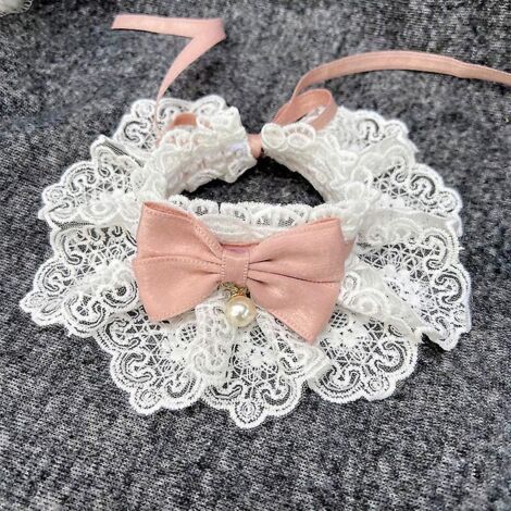 (rose)petit Bavoir Broderie Triangle Vtements La Mode Costume Avec Rglable Scraft Bavoirs Pour Animaux De Compagnie Chiens Accessoires Classique (1/3)