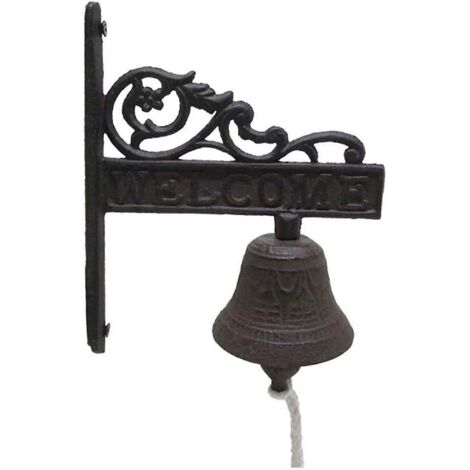 cloche De Porte Rustique Murale Cloches For Porte Cloche Dcoration Crative En Fer Bienvenue Sonnette Style Campagnard Jardin Dcoration Murale (col (1/5)