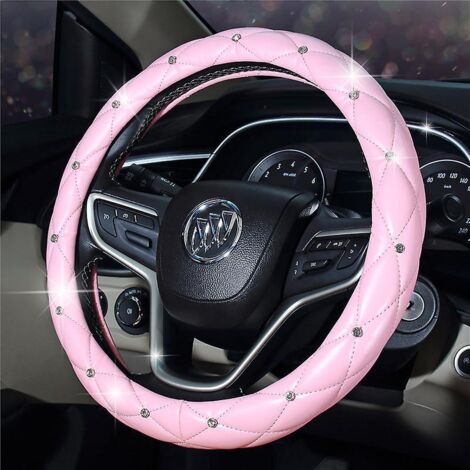 housse De Volant Diamant (rose), Housse De Volant Bling Bling Pour Voiture, 15" Gm Diamond Crystal (1/3)