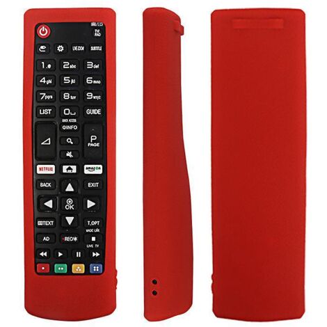 (rouge)tui De Protection En Silicone Pour Lg Tlcommande Akb75095308 Akb74915324 Akb73715601, Antidrapant Housse Coque Compatible Avec Lg Tv Remote (1/4)