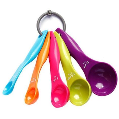 jeu De Cinq Cuillres Doseuses 5 Pices En 5 Couleurs Cuillre Doseuse Gobelet Doseur En Plastique Cuisson Cuisson Au Four Dosage (1/5)