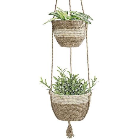 panier Plante Suspendu, Jardinire Suspendue Intrieur Extrieur, Paniers Jardinires Suspendues Avec Crochets Contenants De Plantes, Panier Tisss De (1/4)