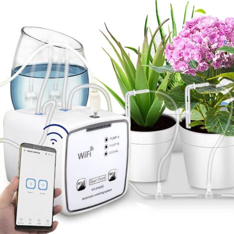 kit D'irrigation Wifi Distance, Systme D'arrosage Automatique Pour Les Plantes En Pot Jusqu' 20, Plantes D'eau Avec Arrosage Automatique / Manuel (1/5)