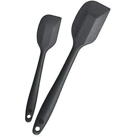 (noir - Lot De 2) Spatule De Cuisine En Silicone, Grande Et Petite Spatule Beurre, Spatule Beurre Pour Gteau, Mini Dlicate (1/5)