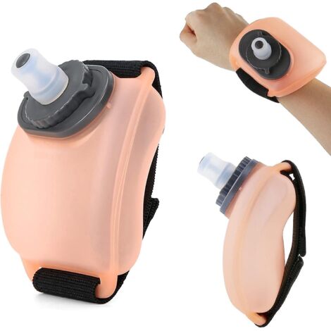 bouteille De Sport 200ml Avec Sangle De Poignet (orange) Et Bandoulire Ajustable, Bouteille En Silicone Souple Sans Bpa Pour La Course  Pied, Le M (1/5)